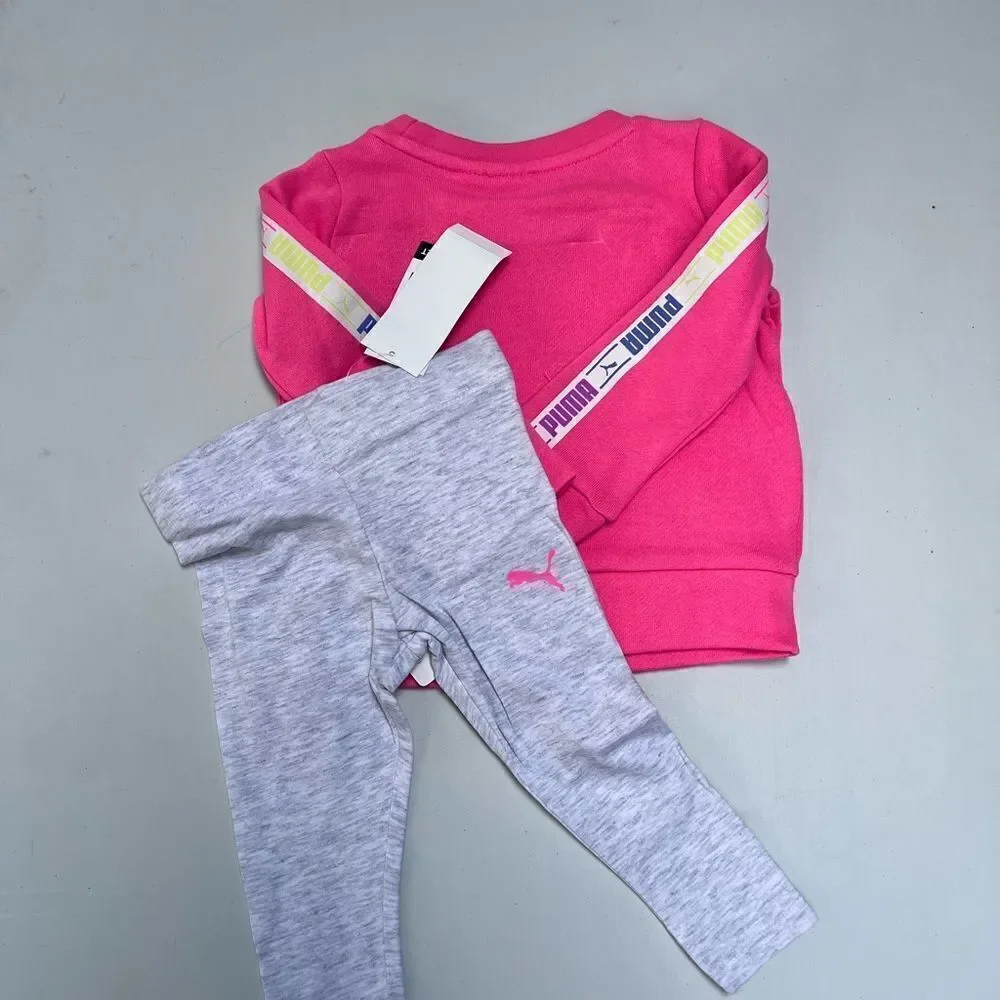 Puma Neon Pink Girl  2 piece set - Picture 3 of 5